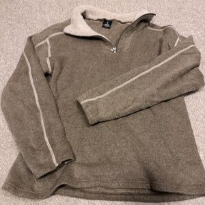Kuhl Revel 1/4 Zip Fleece Sweater Mens XXL Brown Shearling Collar 3017 Pullover